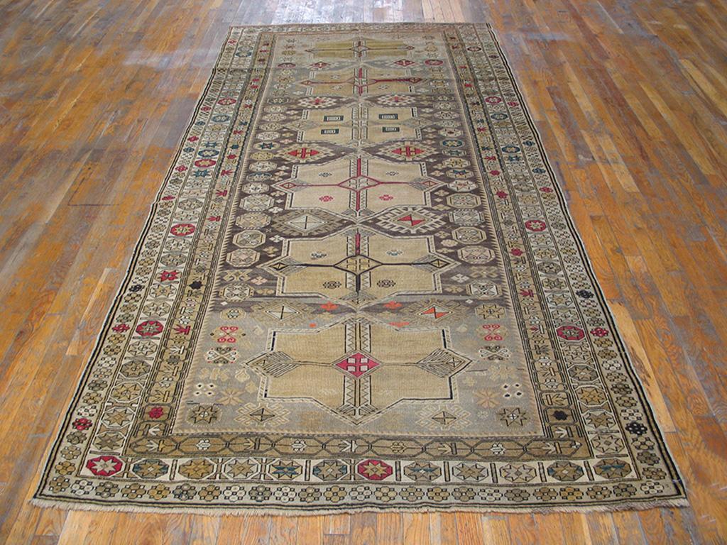 Kazak Late 19th Century Caucasian Shirvan Carpet ( 4'10