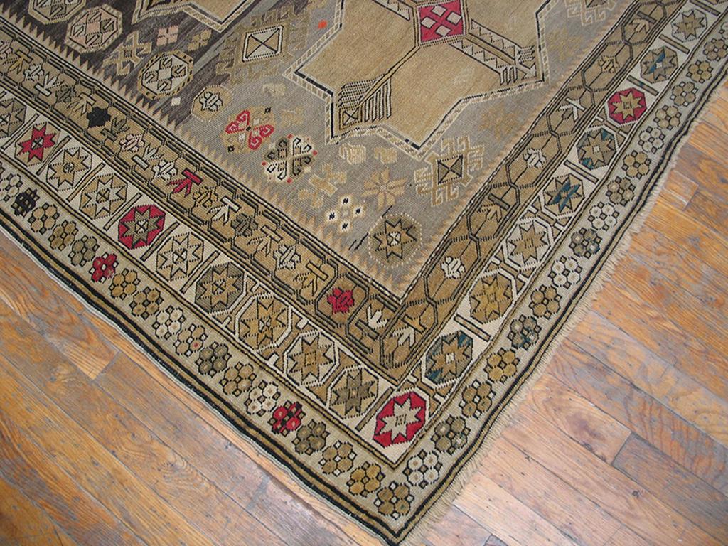 Hand-Knotted Late 19th Century Caucasian Shirvan Carpet ( 4'10