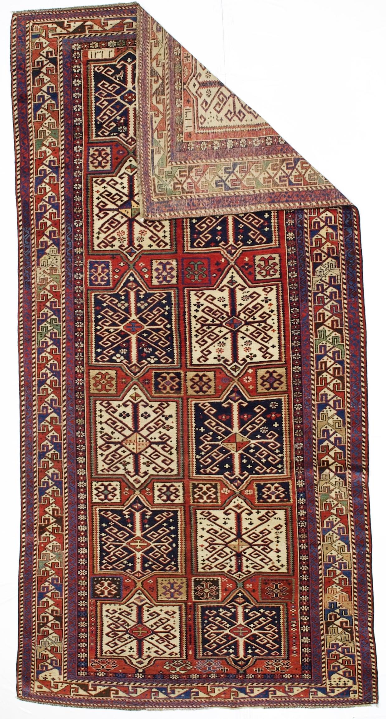 Tapis ancien caucasien Shirvan 5'0