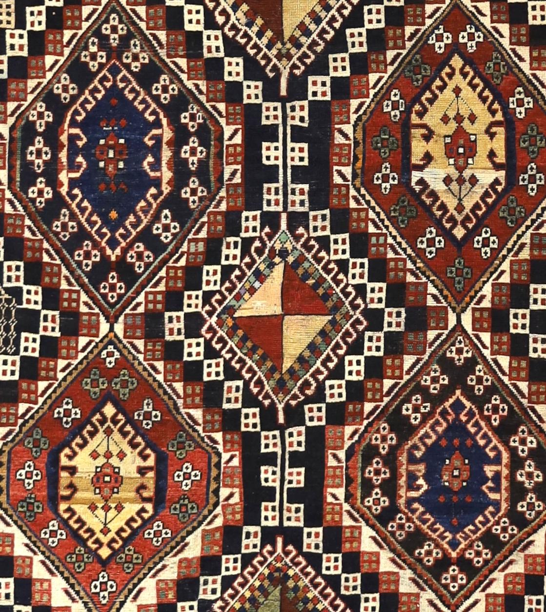 Caucasien Tapis ancien caucasien Shirvan 5'10
