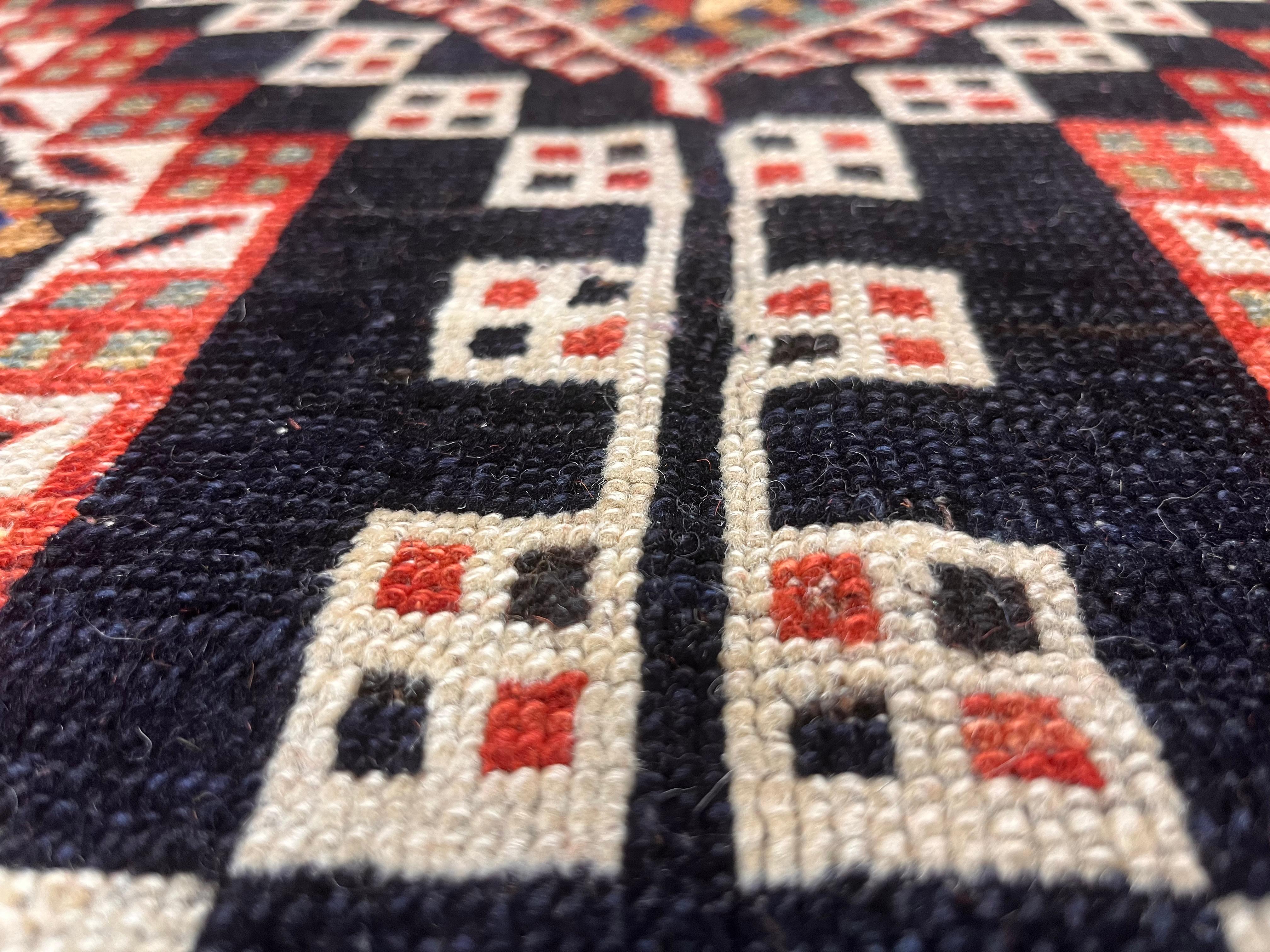 XIXe siècle Tapis ancien caucasien Shirvan 5'10