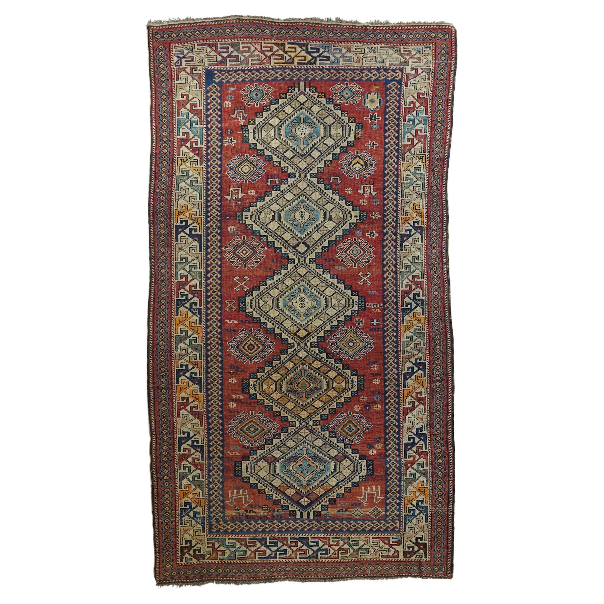 Antique Caucasian Shirvan Rug 5'3'' x 9'7''