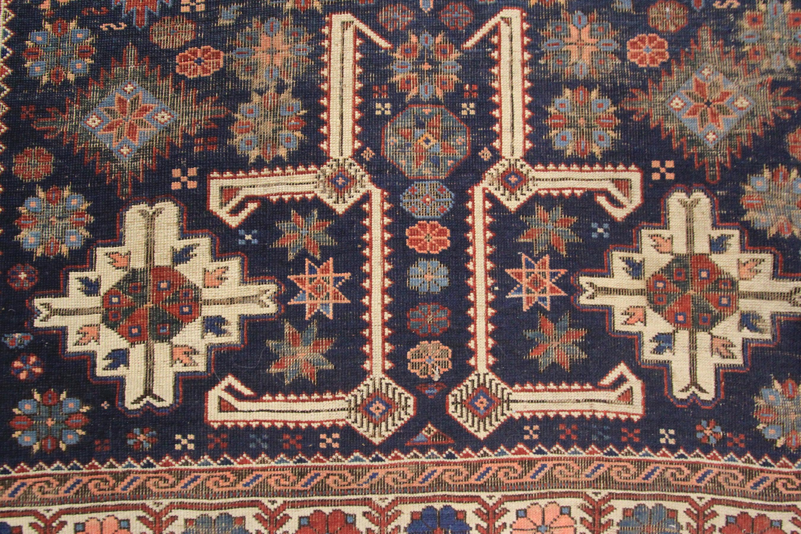 Antique Caucasian Shirvan Rug Antique Shirvan Ru Geometric Overall For Sale 1