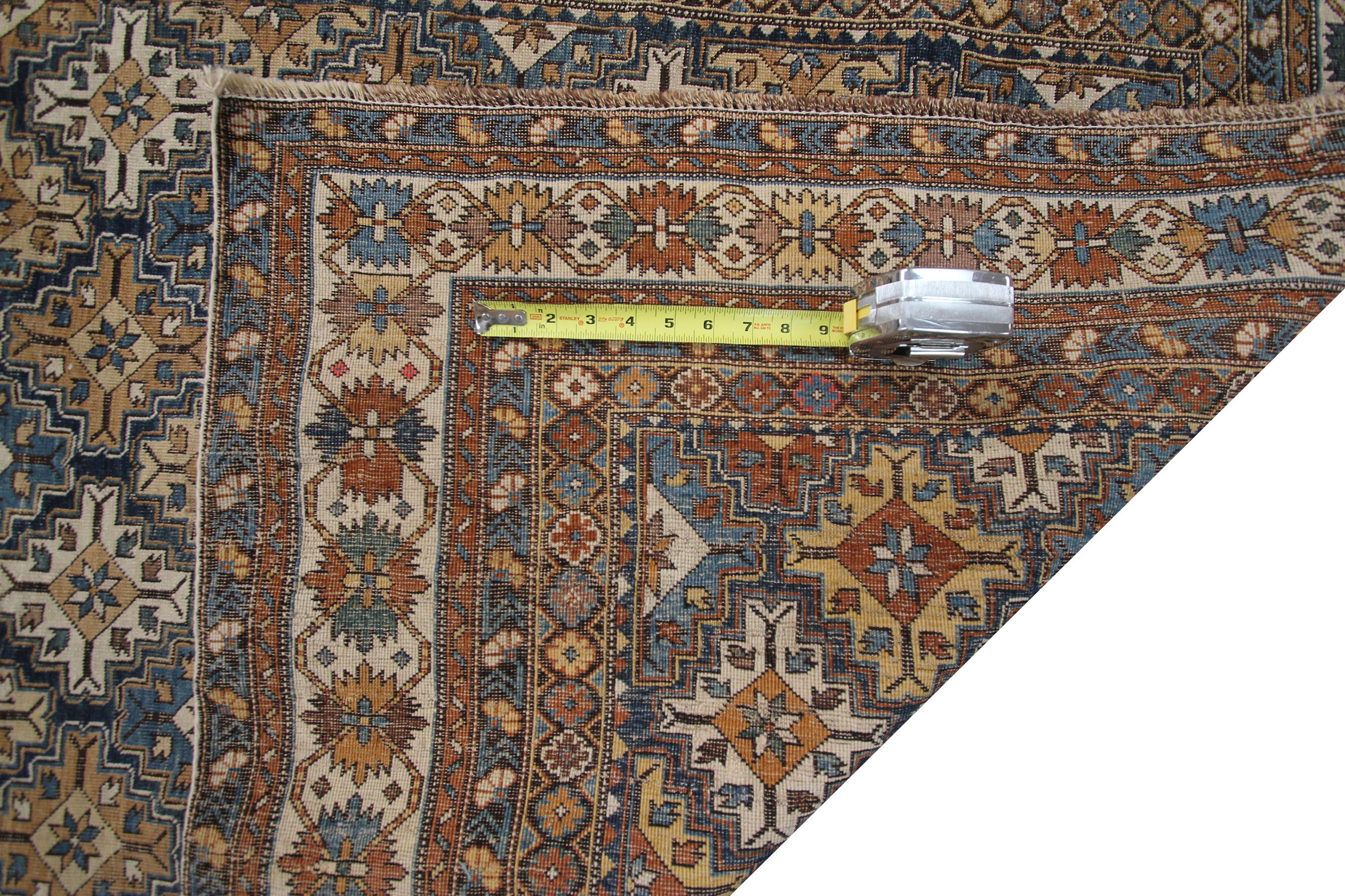 Antique Caucasian Shirvan Rug Antique Shirvan Rug Geometric overall 1880 For Sale 2
