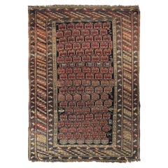 Antiker kaukasischer antiker Schirwan-Teppich, geometrischer Schirwan-Teppich