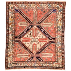 Antico tappeto caucasico Shirvan, 1880 circa  4'1 x 4'10