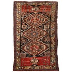 Tapis Shirvan caucasien ancien, vers 1880, 4'6 x 7'11