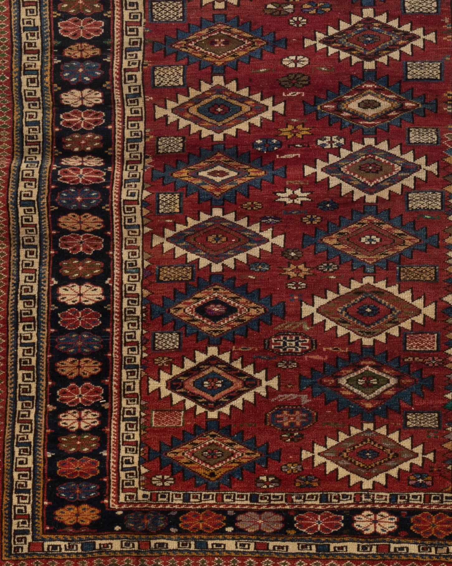 Antique Caucasian Shirvan Rug, circa 1880 In Good Condition For Sale In Secaucus, NJ