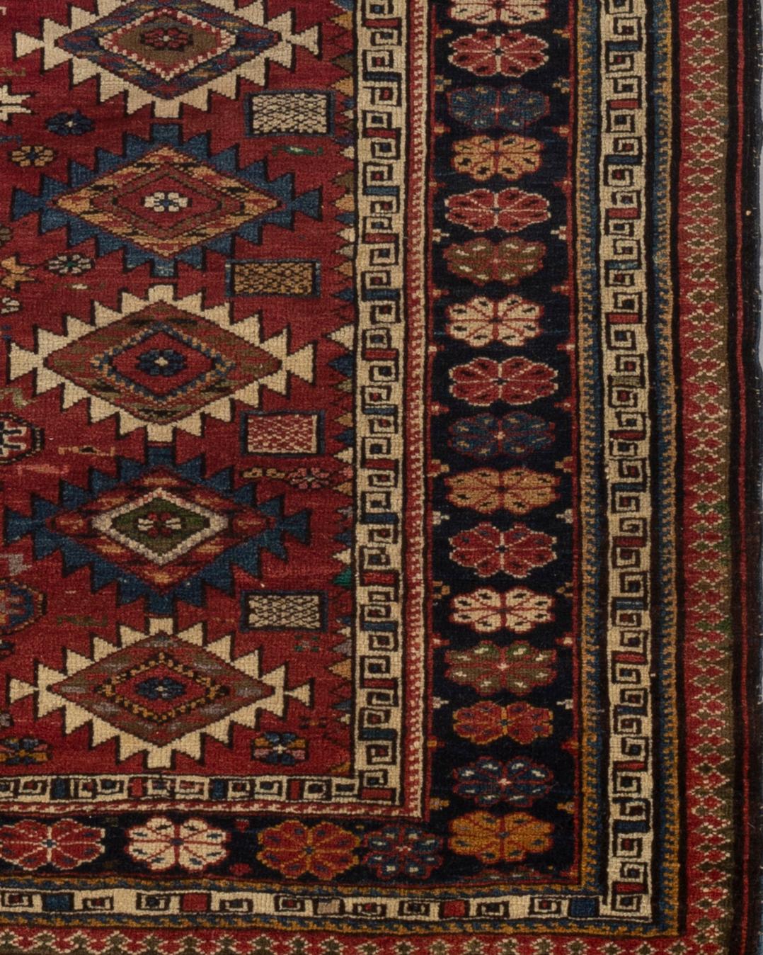 Wool Antique Caucasian Shirvan Rug, circa 1880 For Sale