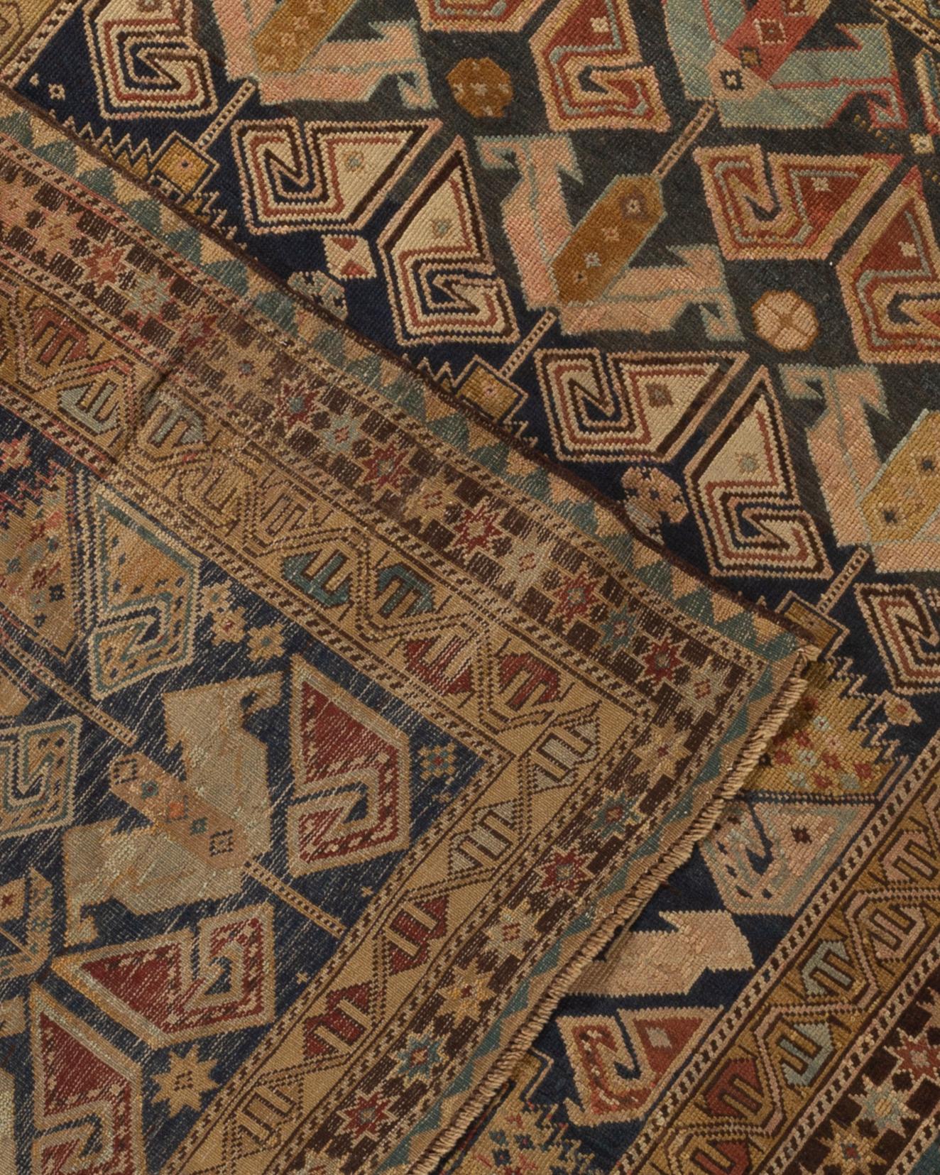 XIXe siècle Ancien tapis caucasien Shirvan, vers 1880 en vente