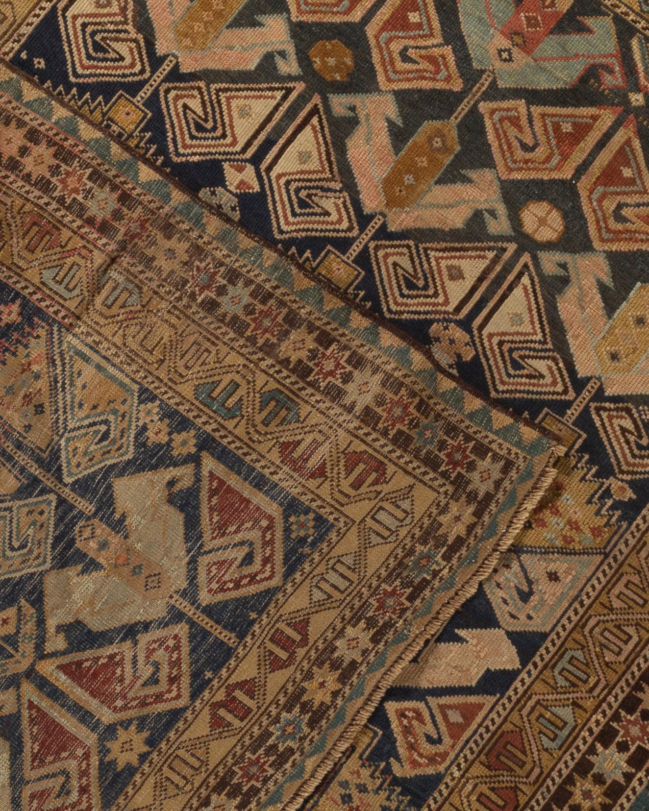 Wool Antique Caucasian Shirvan Rug, circa 1880 For Sale