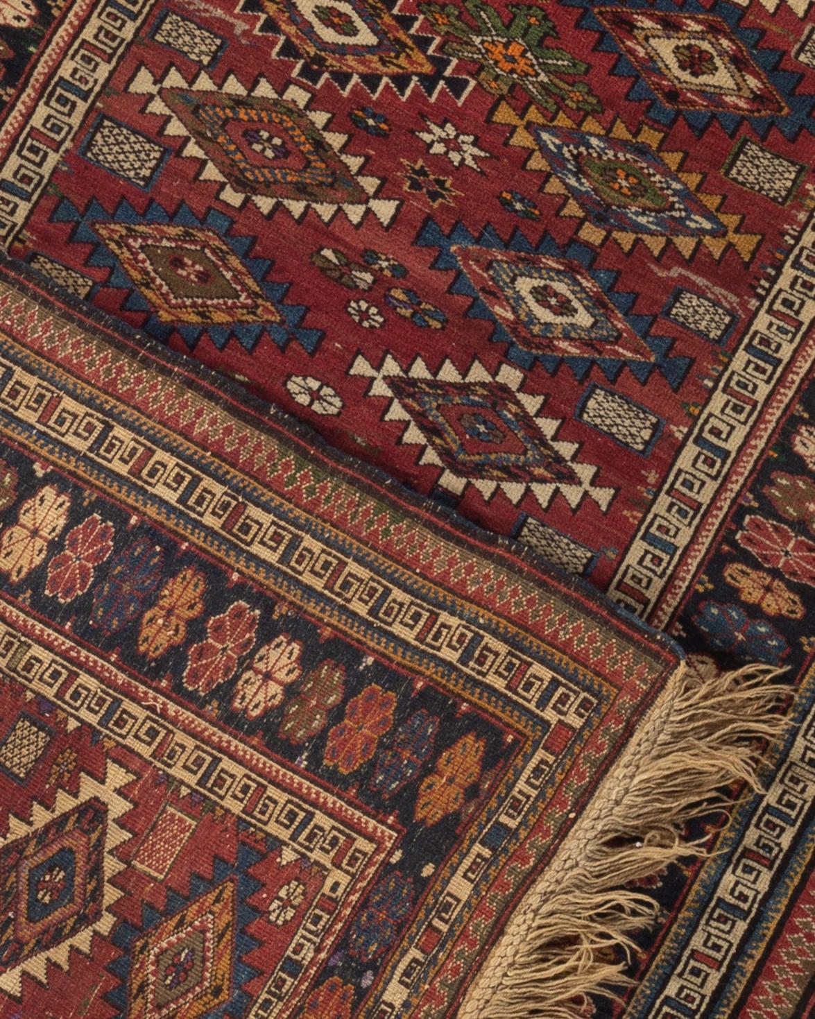 Antique Caucasian Shirvan Rug, circa 1880 For Sale 1