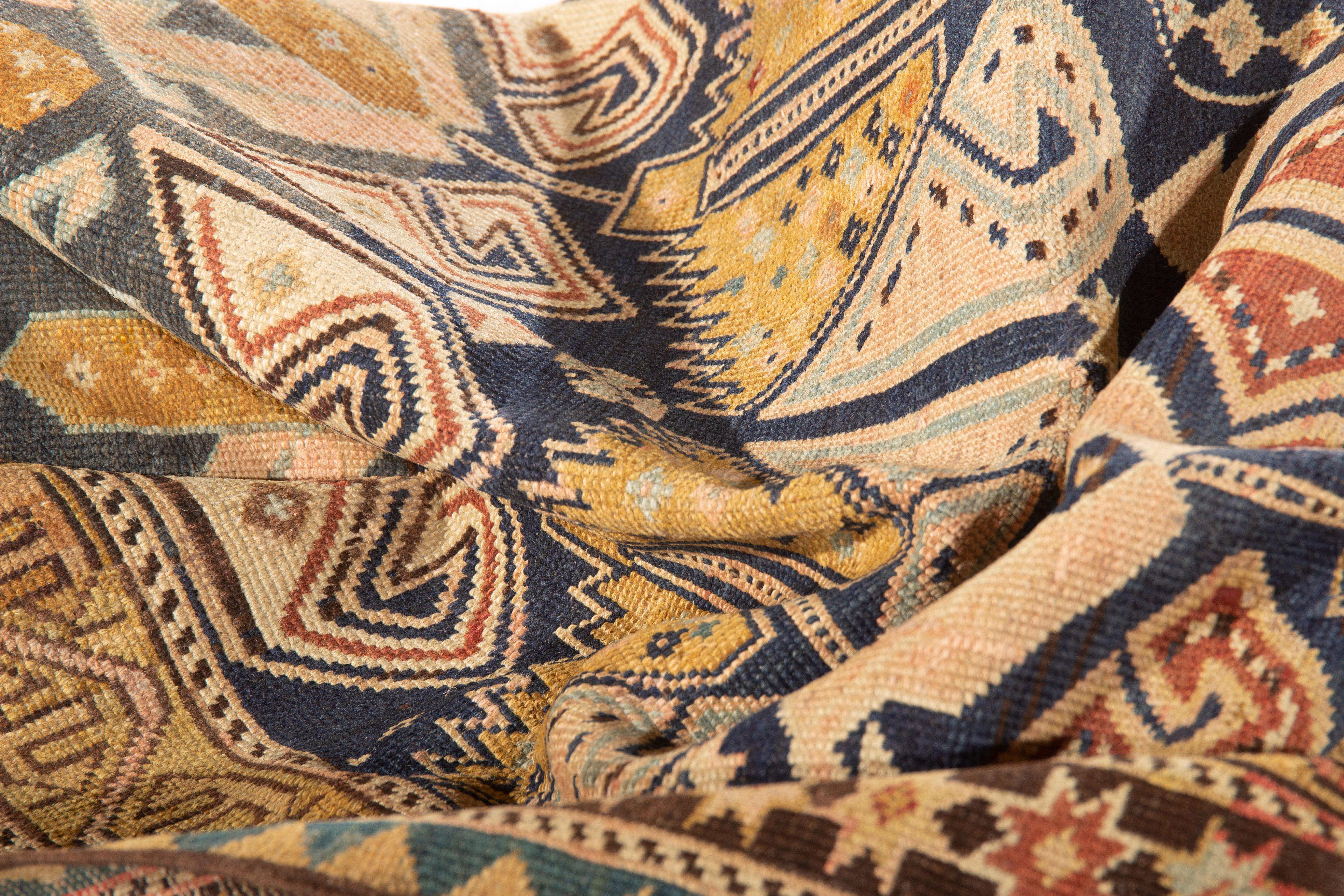 Laine Ancien tapis caucasien Shirvan, vers 1880 en vente