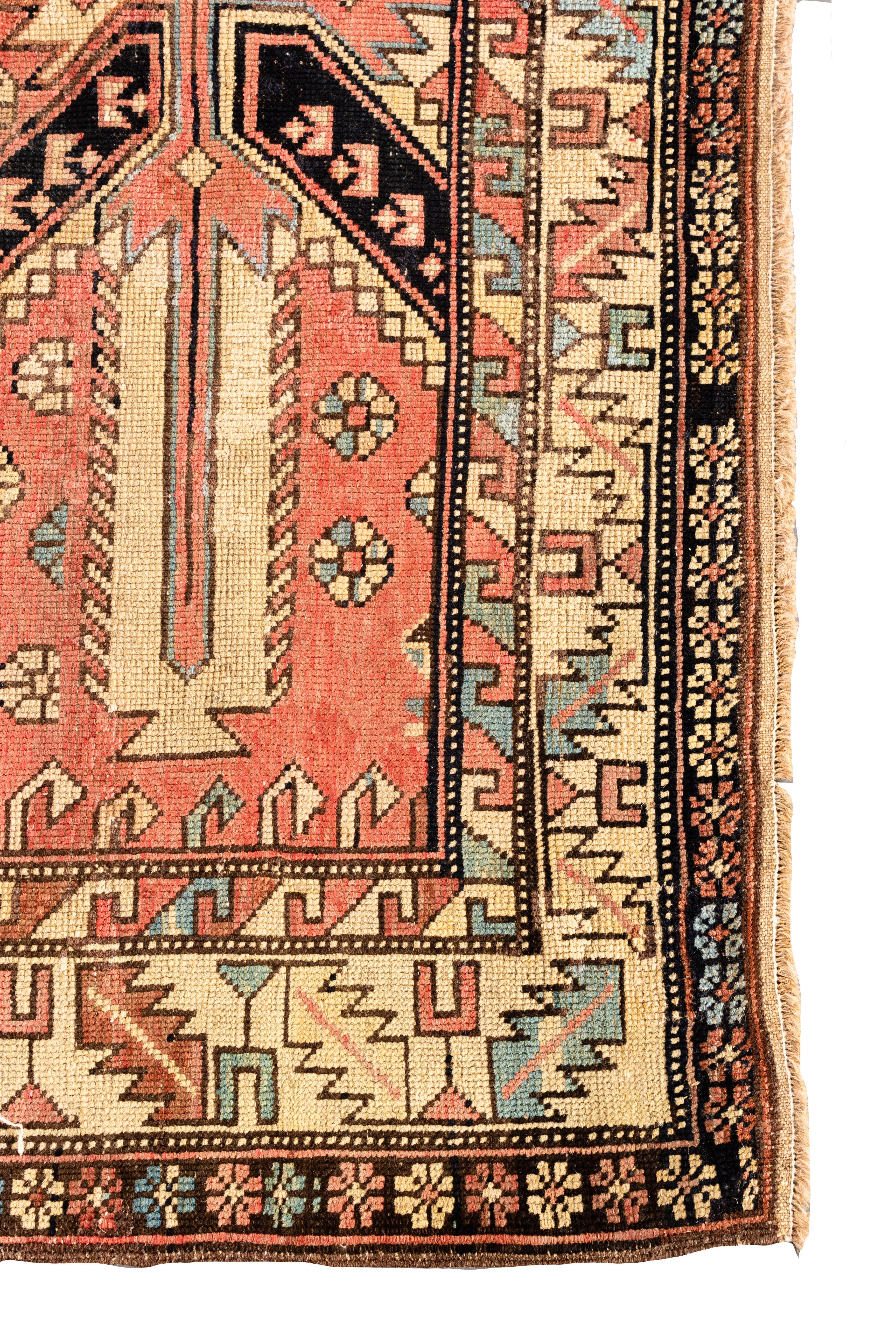 Antique Caucasian Shirvan Rug, circa 1880  4'1 x 4'10 For Sale 2