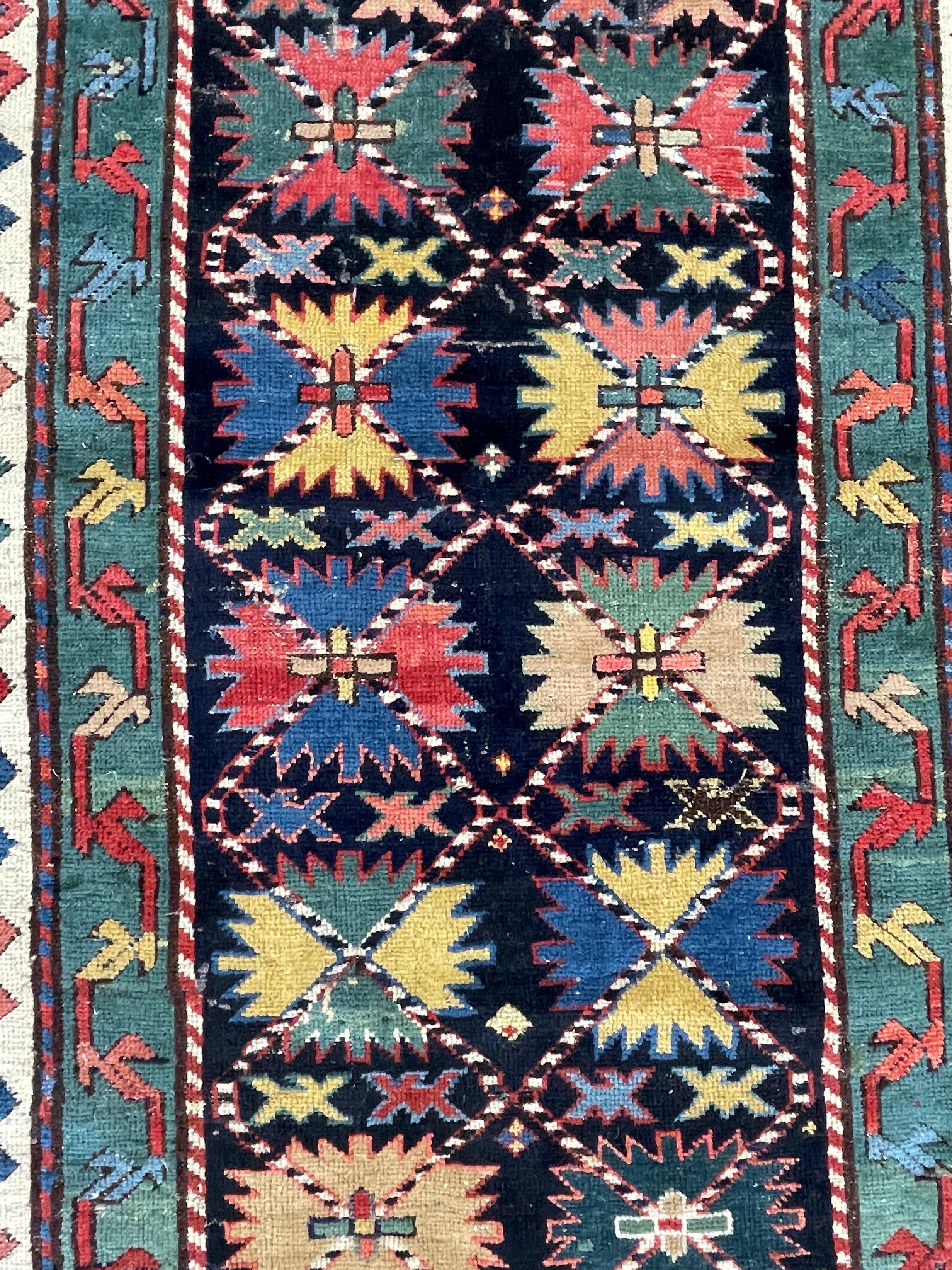 Early 20th Century Antique Caucasian Shirvan Rug, circa 1900 For Sale