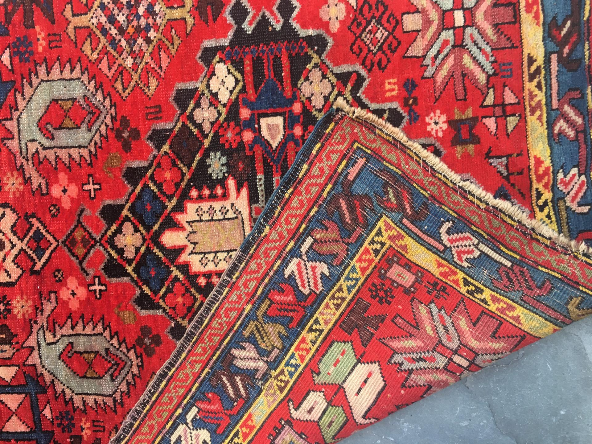 Tapis Shirvan caucasien ancien en vente 4