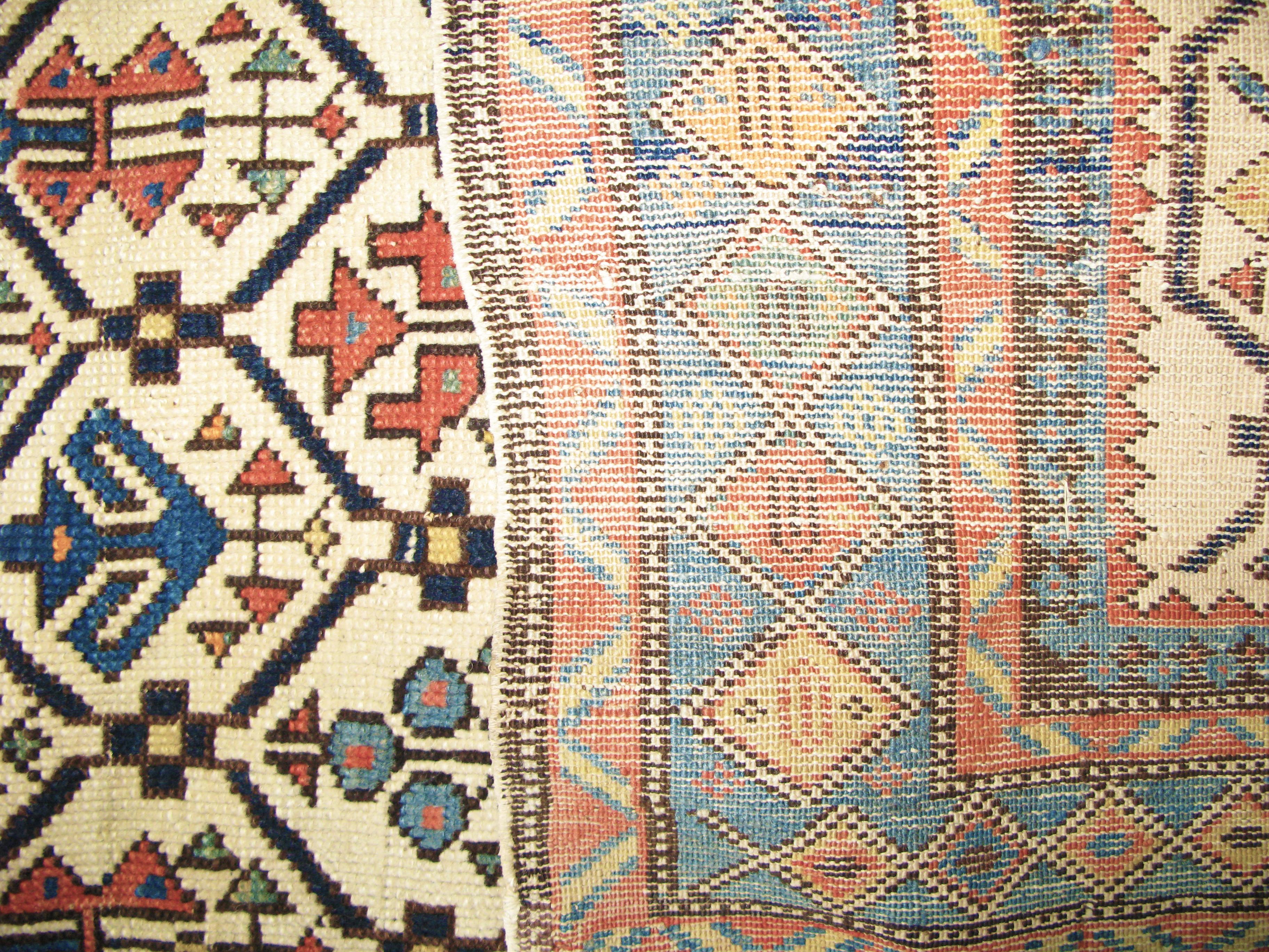 Hand-Knotted Antique Caucasian Shirvan/ Kazak Rug, 3'6