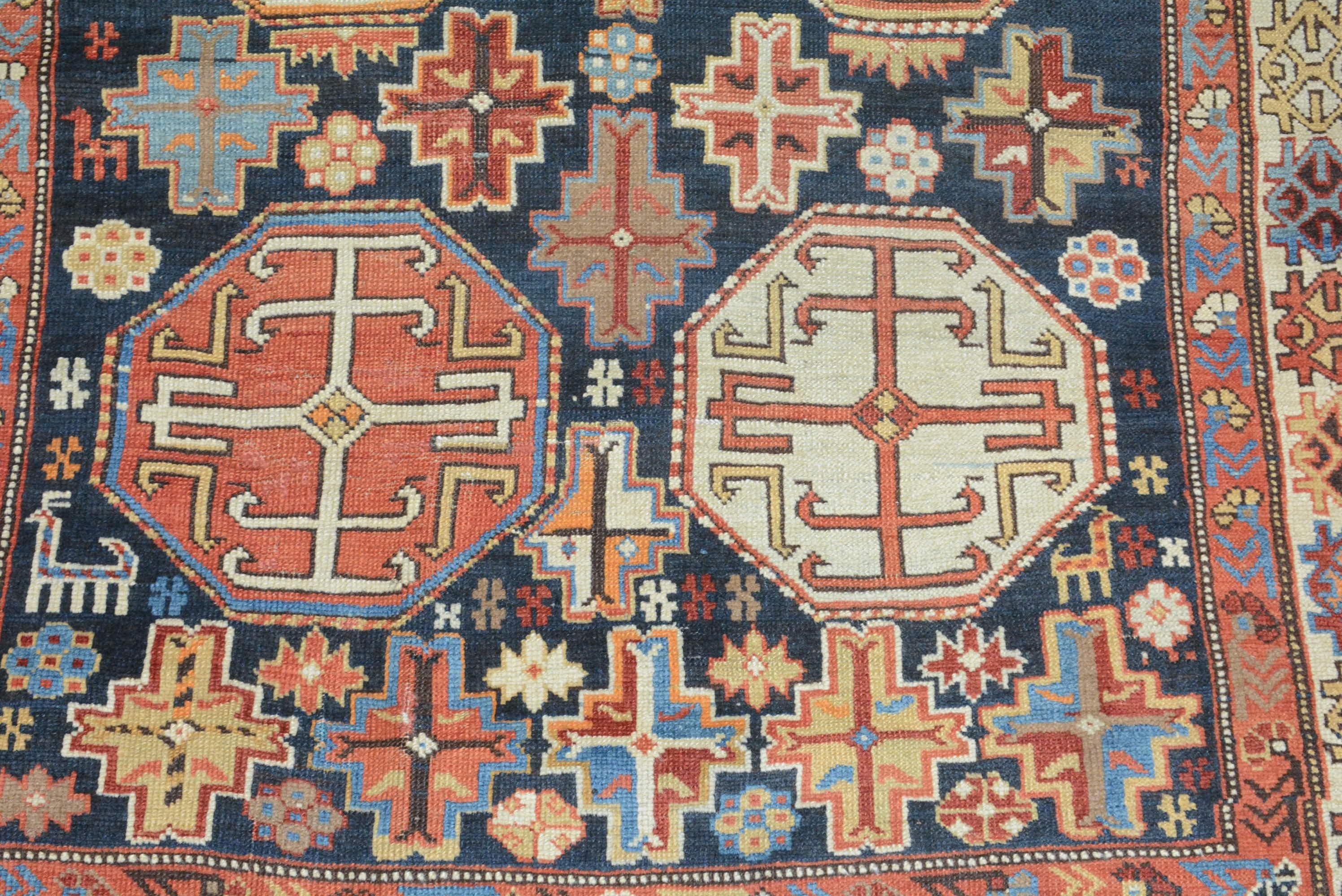 Tribal Antique Caucasian Shirvan Rug For Sale