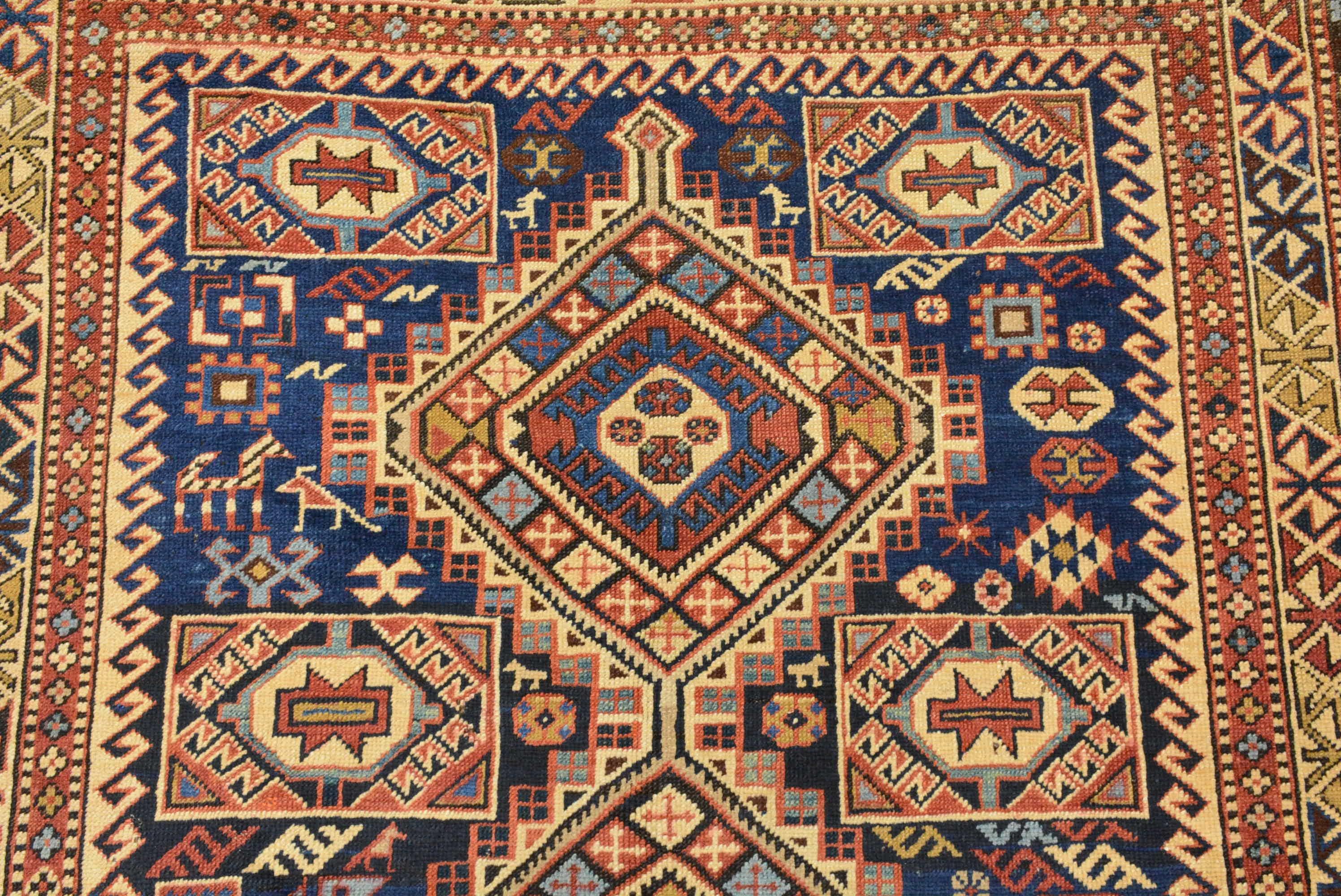 Tribal Antique Caucasian Shirvan Rug For Sale