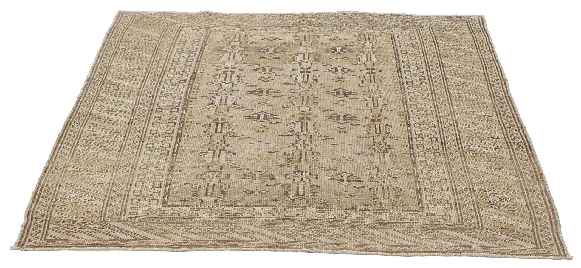 Hand-Knotted Antique Caucasian Shirvan Rug For Sale