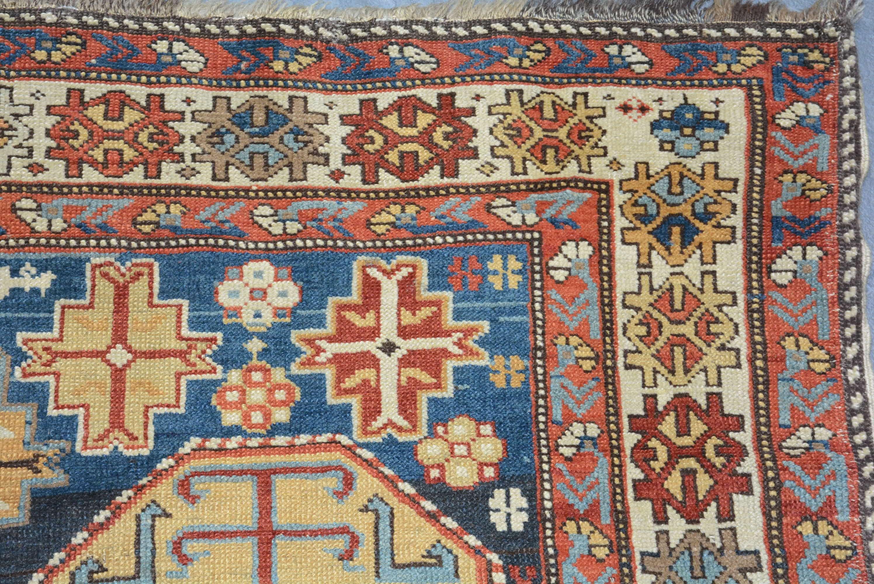 Armenian Antique Caucasian Shirvan Rug For Sale