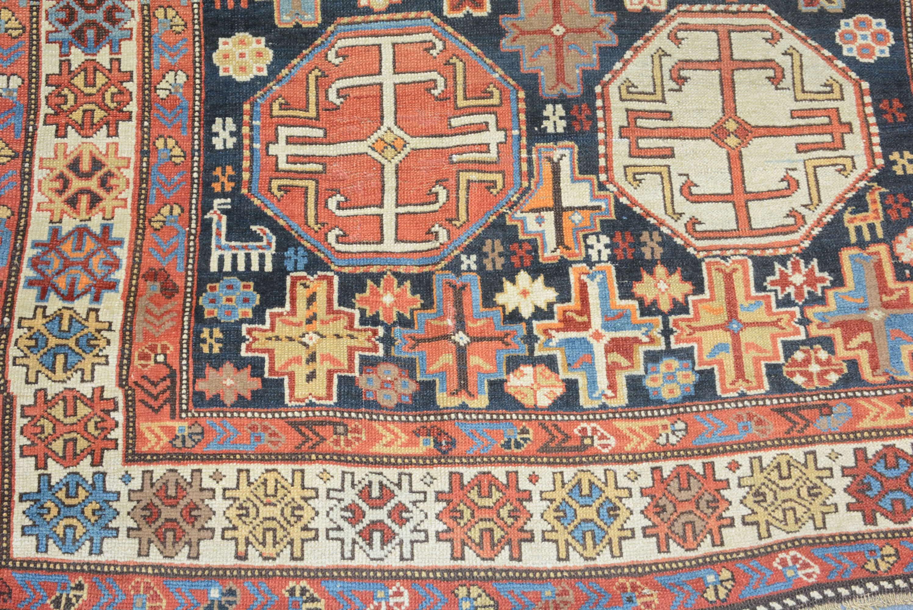 Antique Caucasian Shirvan Rug In Good Condition For Sale In Closter, NJ