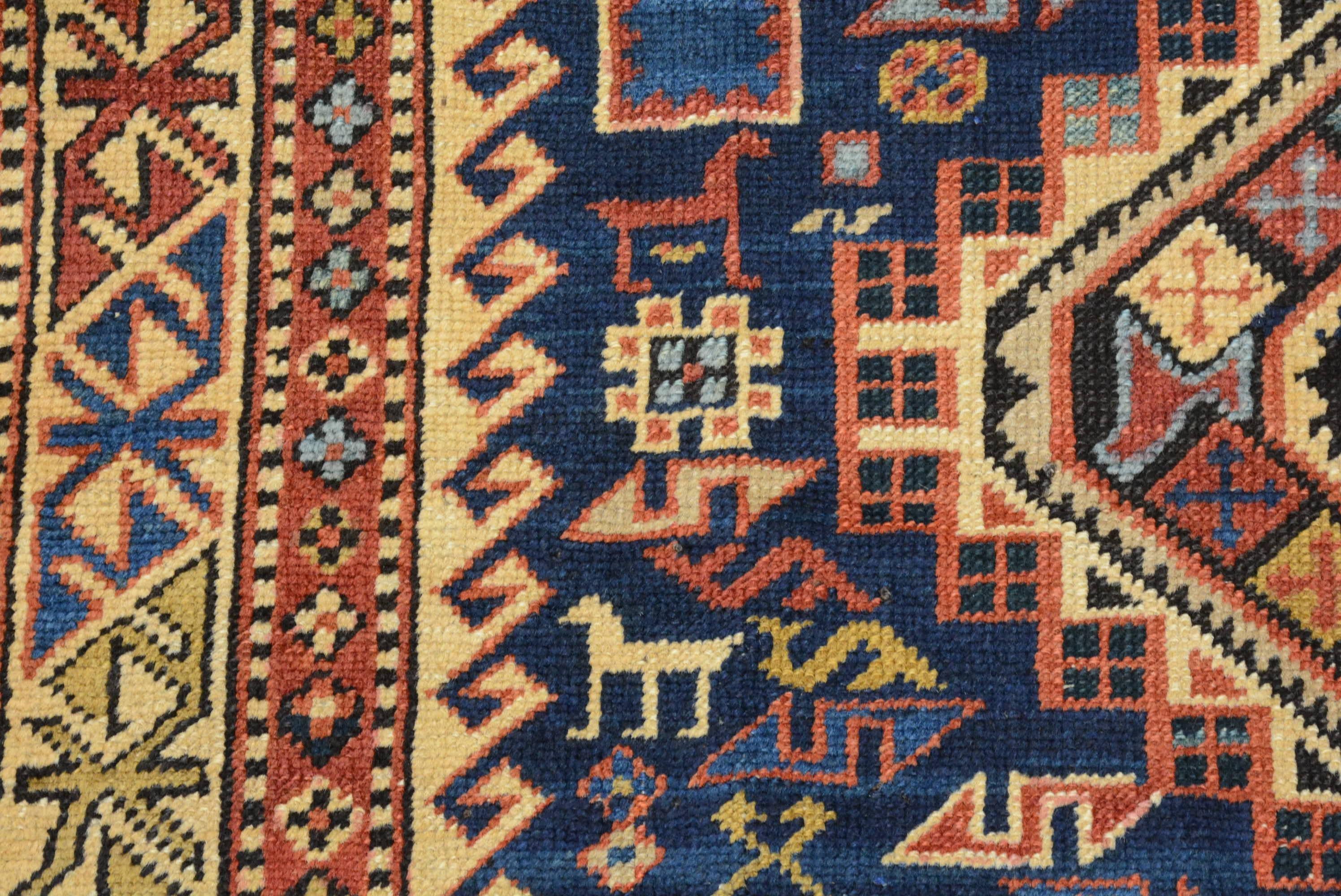 19th Century Antique Caucasian Shirvan Rug For Sale