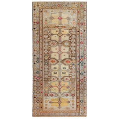 Antique Late 19th Century Caucasian Shirvan Carpet ( 4'10" x 10'3" - 147 x 312 )