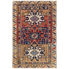 Tapis caucasien Shirvan du début du 20ème siècle ( 3'4" x 5' - 102 x 152 )