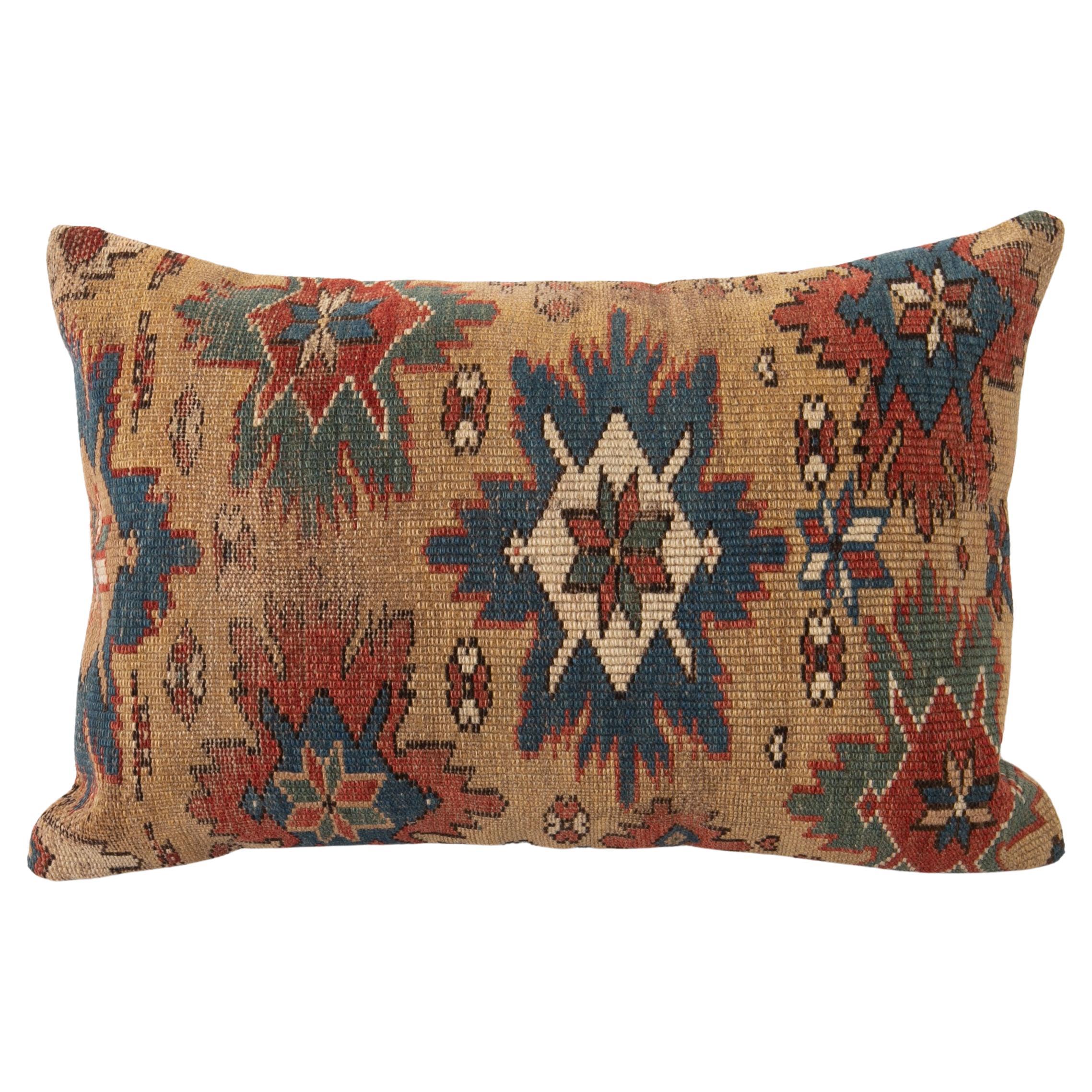 Antique Caucasian Shirvan Rug Pillow Late 19th C For Sale