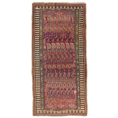 Vintage Caucasian Shirvan Rug Runner Circa 1880  4' x 8'9