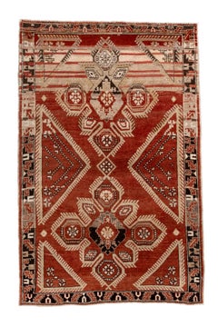 Antique Caucasian Shirvan Rug with Geometric Medallions