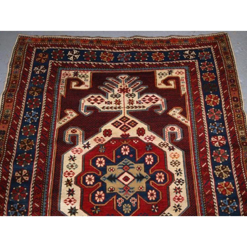 Antique Caucasian Shirvan Rug with 'Gymyl' Design, circa 1900 In Good Condition For Sale In Moreton-In-Marsh, GB