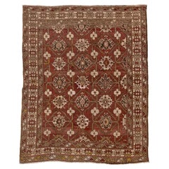 Antique Caucasian Shirvan Rug with Lattice and Rosette Motifs