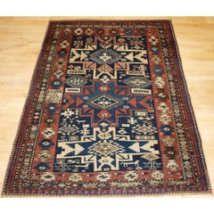 Antique Caucasian Shirvan Rug with 'Lesghi Star' Design