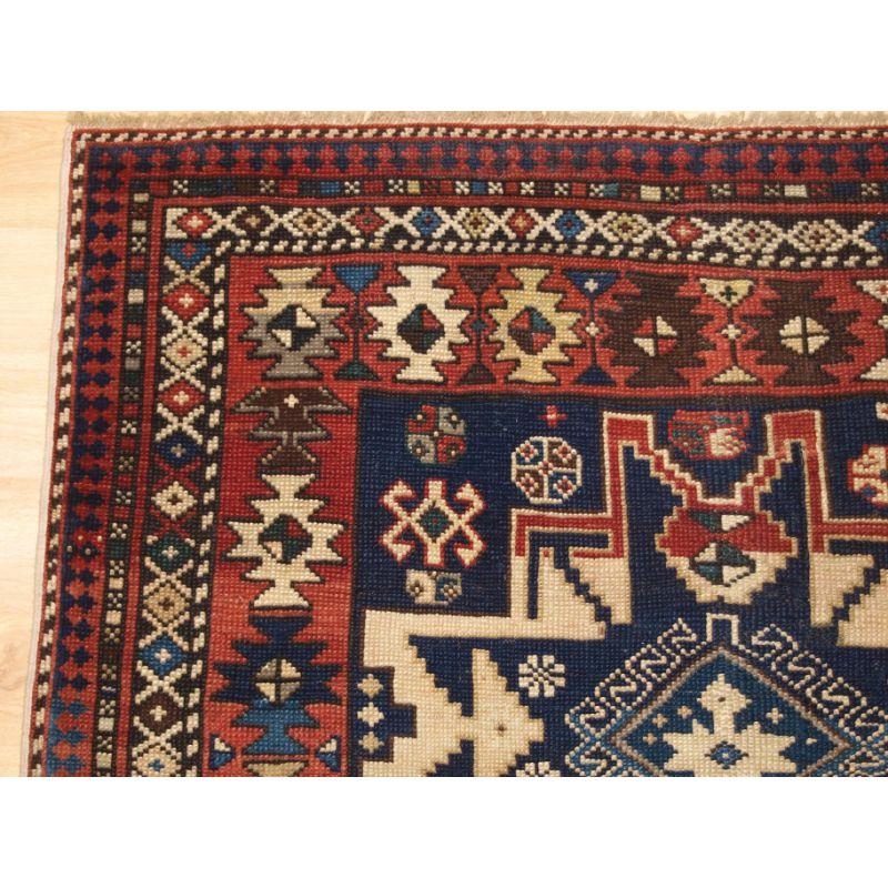 19th Century Antique Caucasian Shirvan Rug with 'Lesghi Star' Design