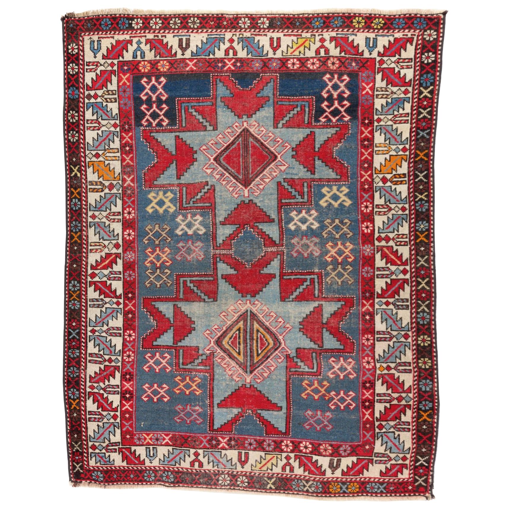 Antique Caucasian Shirvan Rug with Lesghi Star