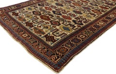 Alfombra caucásica Shirvan de 1900 con estilo moderno