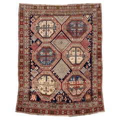 Antique Caucasian Shirvan Rug with Octagonal Medallion Design