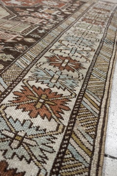 Antique Caucasian Shirvan Rug with Tribal Medallions, circa 1910