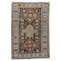 Antique Caucasian Shirvan Rug with Tribal Medallions, circa 1910