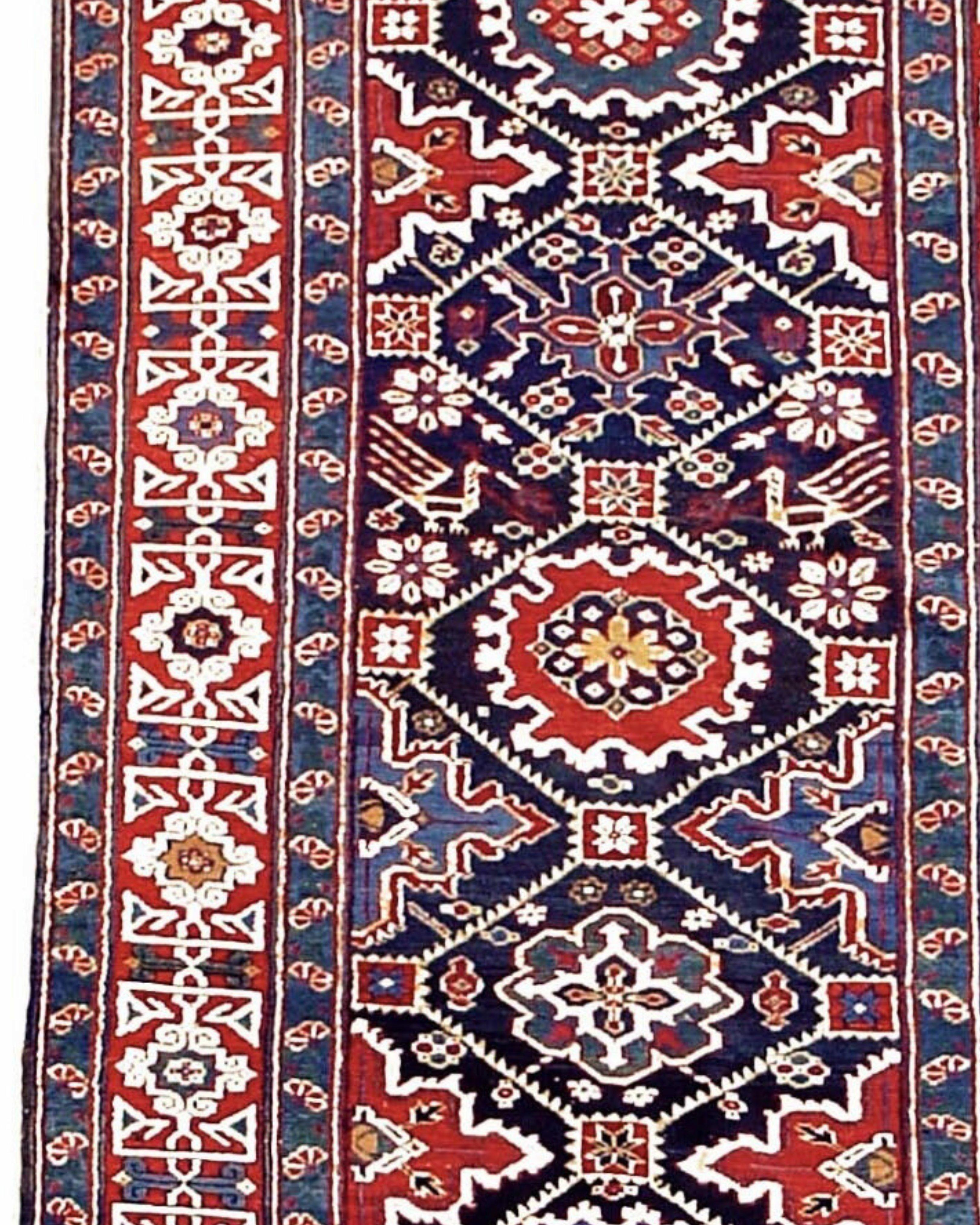 Antique Caucasian Shirvan Runner, 19th Century In Excellent Condition For Sale In San Francisco, CA