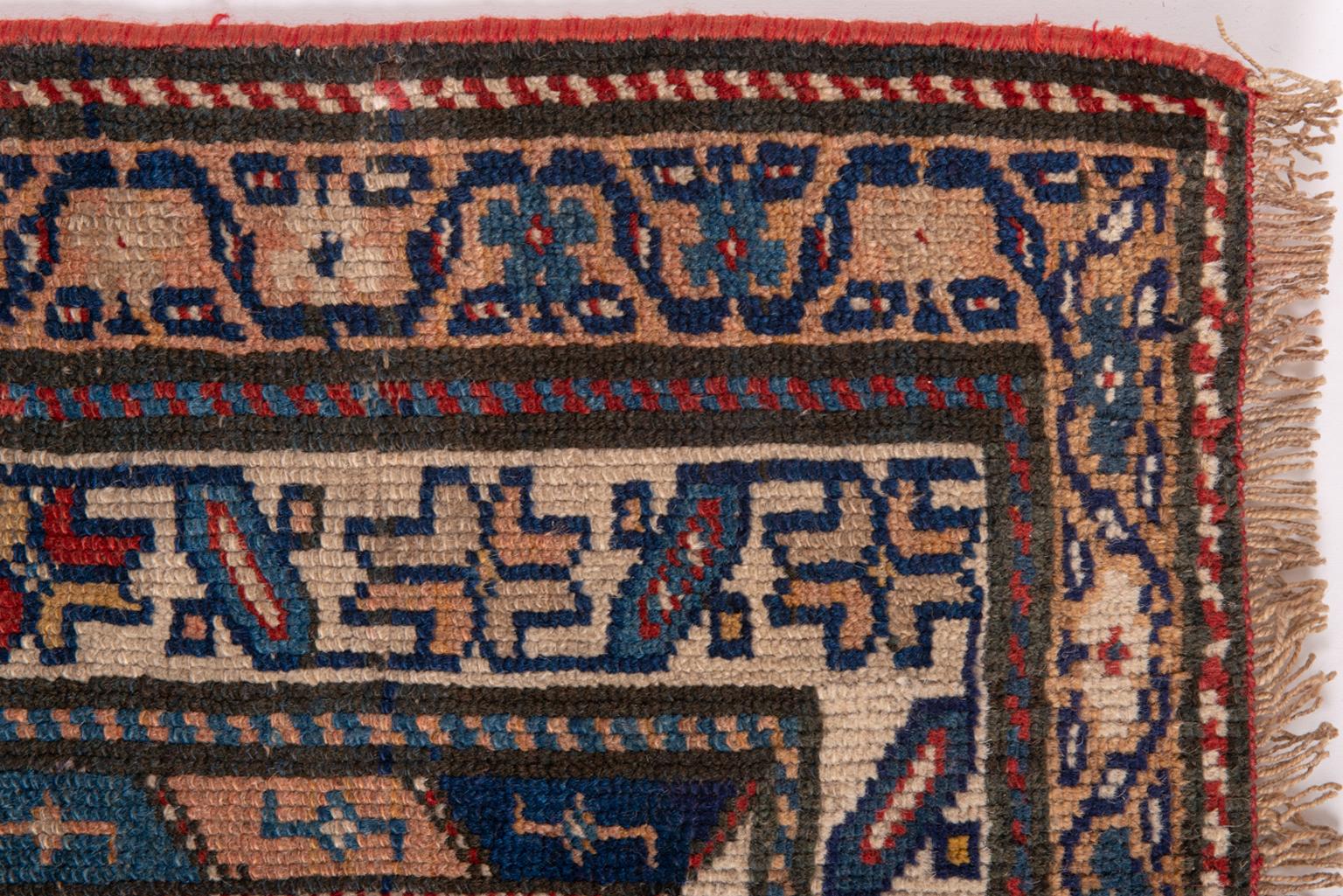 Wool Antique Caucasian Shirvan Runner For Sale