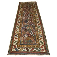 Antiker kaukasischer Schirwan-Läufer mit Gitter-Design, um 1880