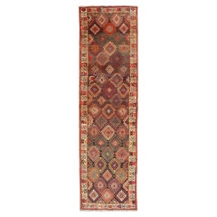 Antique Caucasian Shirvan Runner with Tribal Design and All-Over Motifs