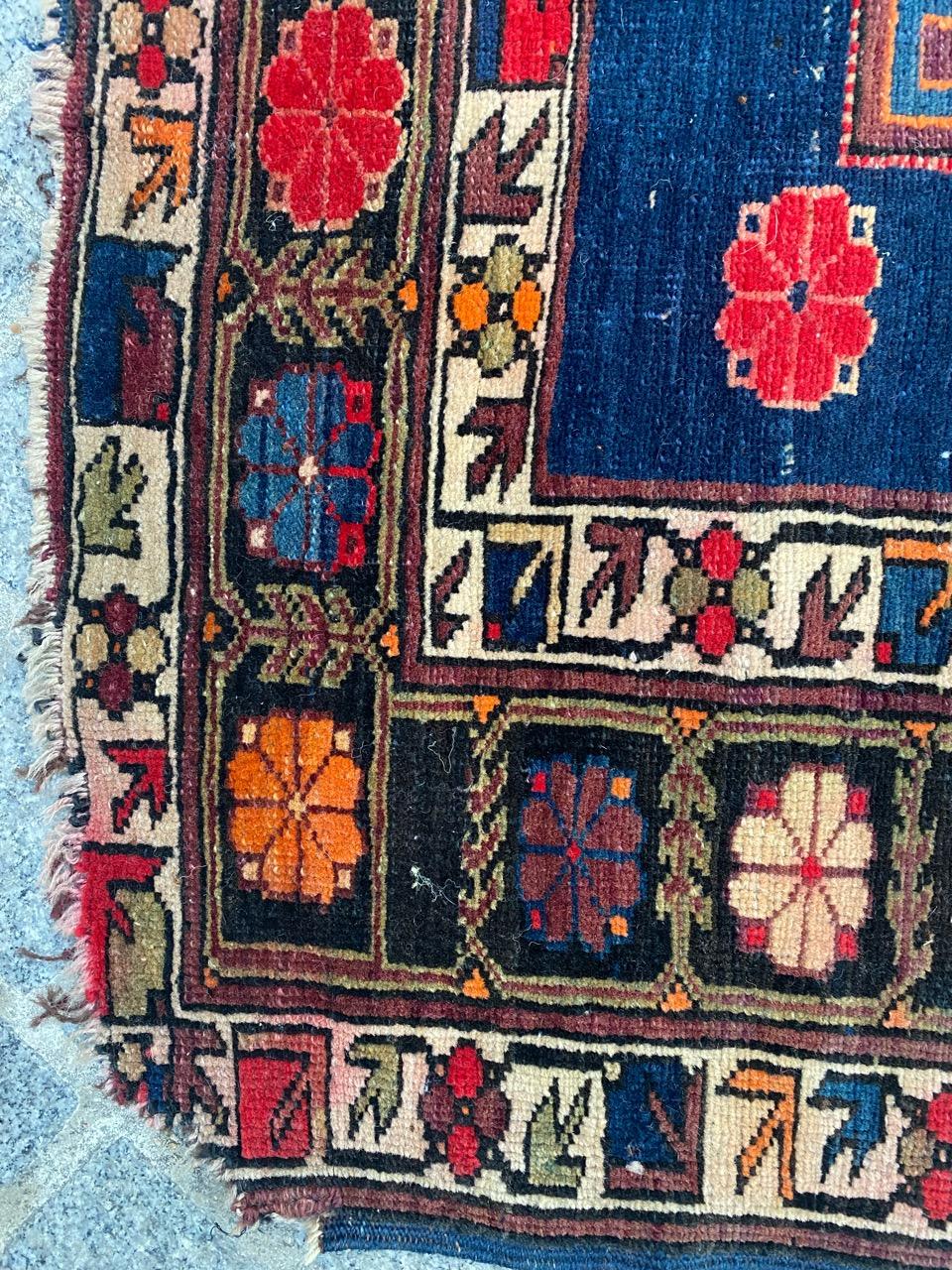 Hand-Knotted Bobyrug’s nice Antique Caucasian Shirwan Chichi Rug For Sale