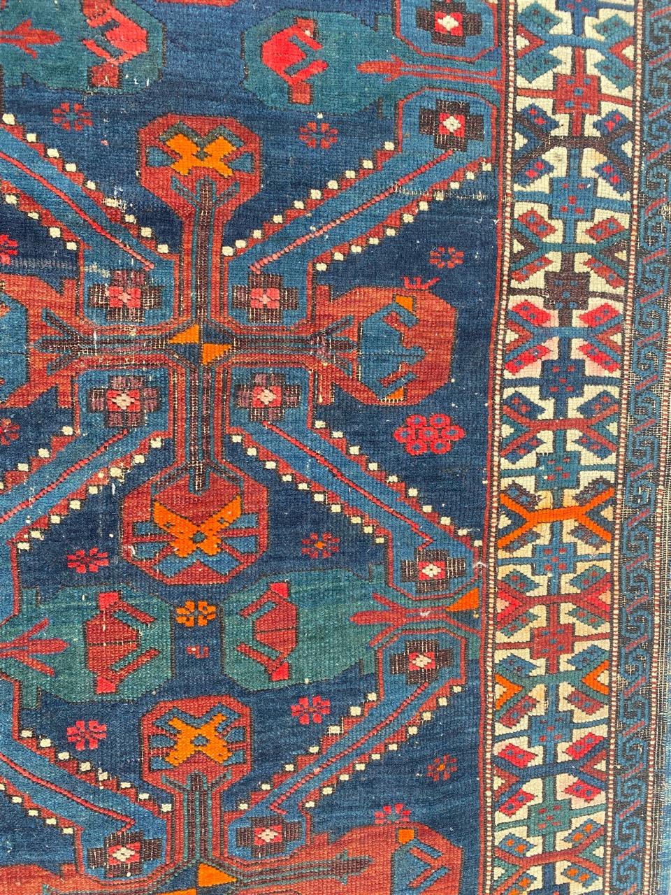 Bobyrug's Antiker Kaukasischer Schirwan Kouba Teppich (Wolle) im Angebot