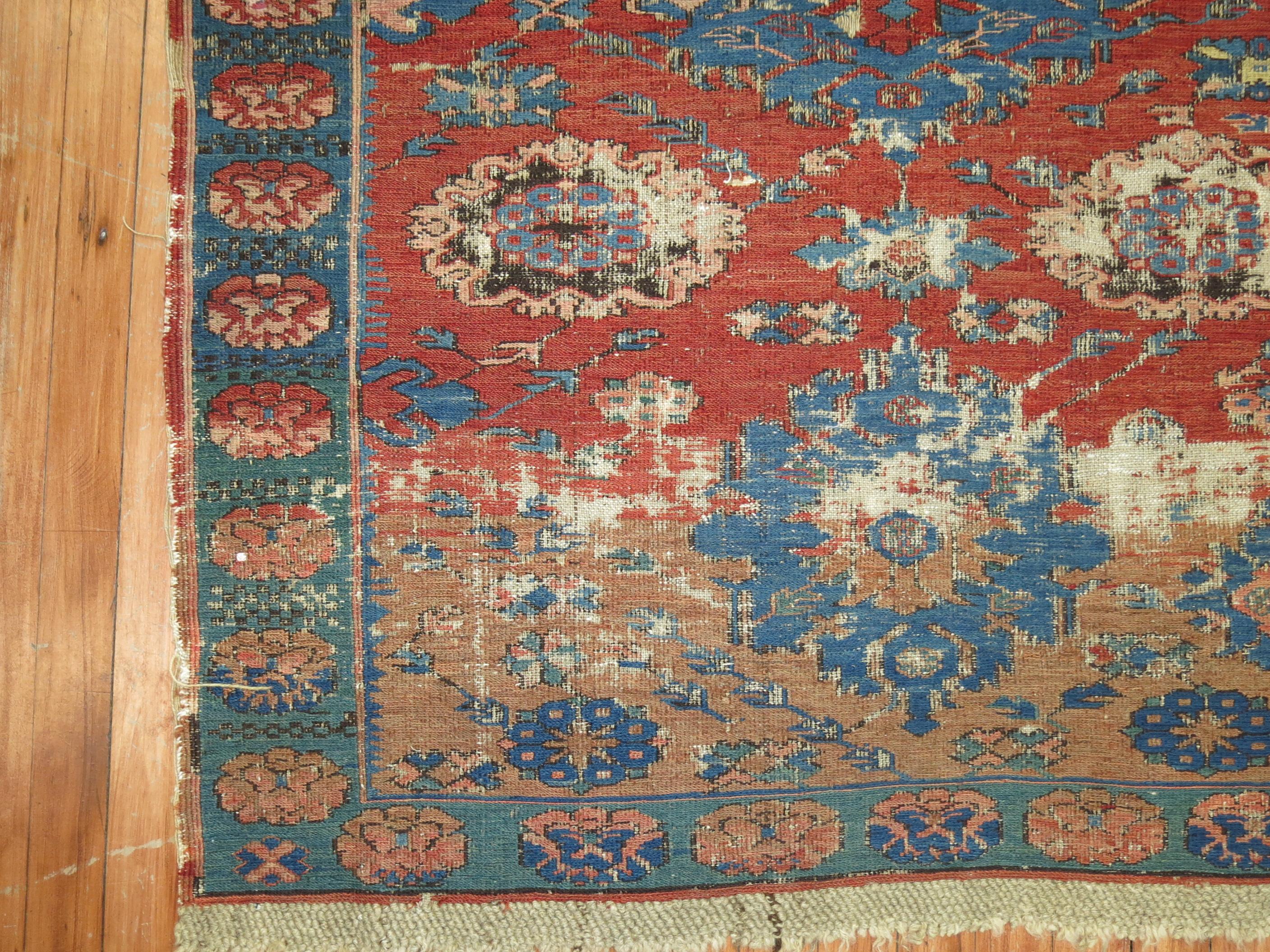 Persian Antique Caucasian Soumac Rug For Sale