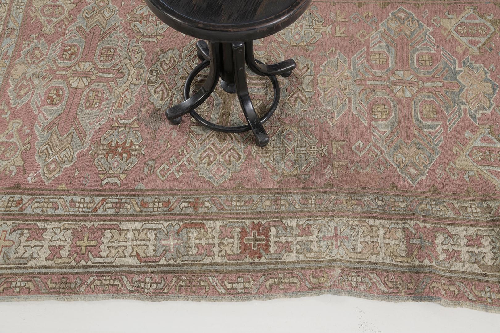 Hand-Knotted Antique Caucasian Soumak by Mehraban Rugs For Sale