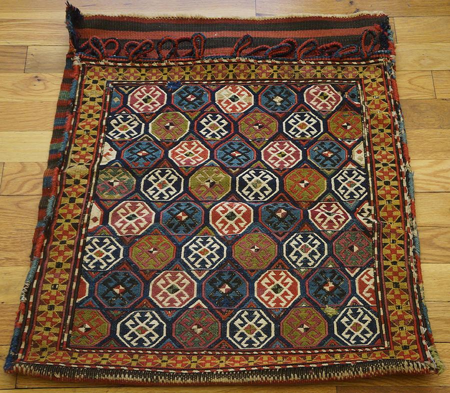 Antique Caucasian, Soumak rug measures: 1'10